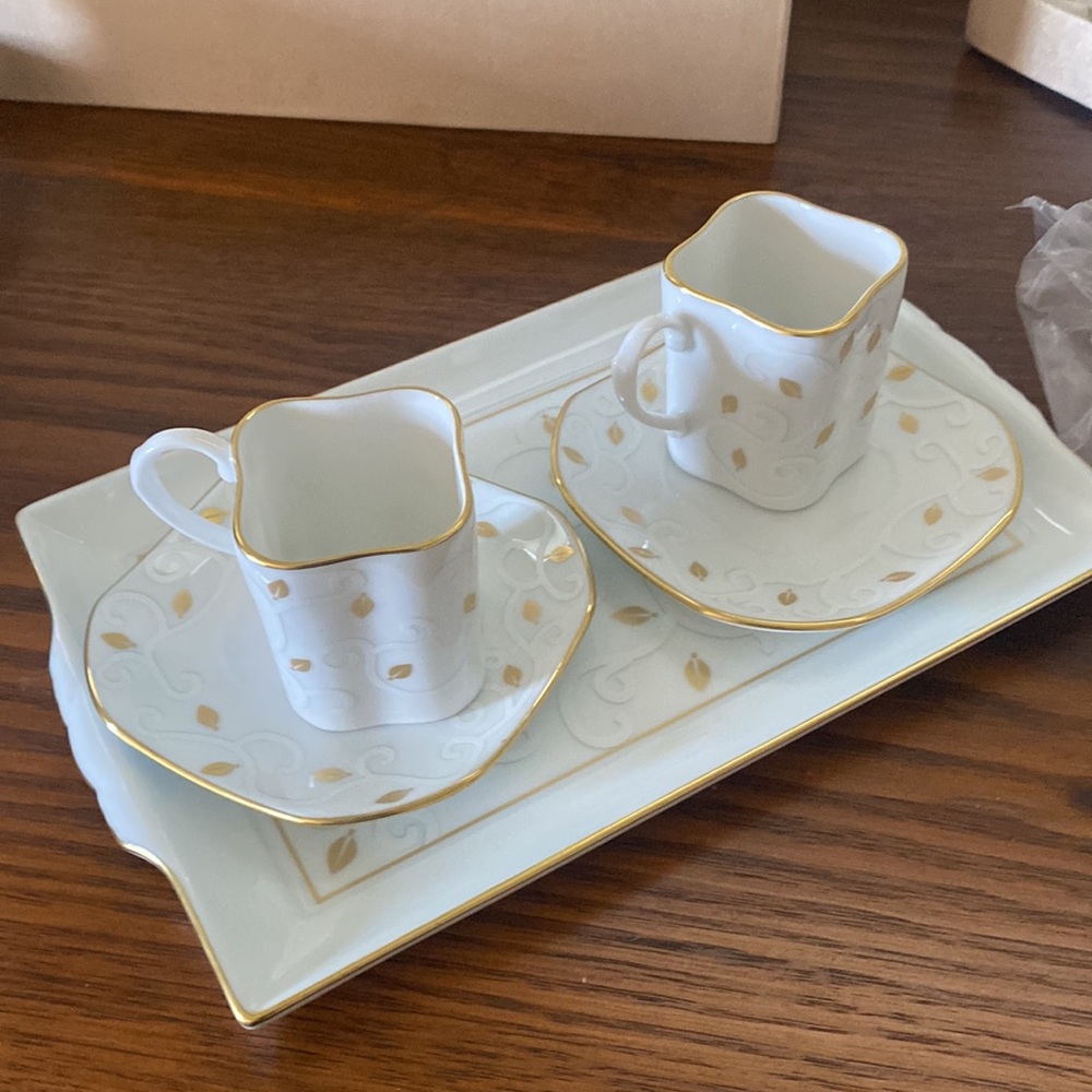 New - Richard Ginori Espresso Set with Tray